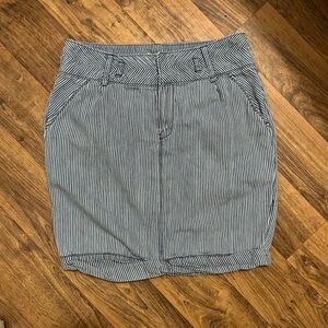 ETT taia Striped Blue and White Women's Denim Skirt